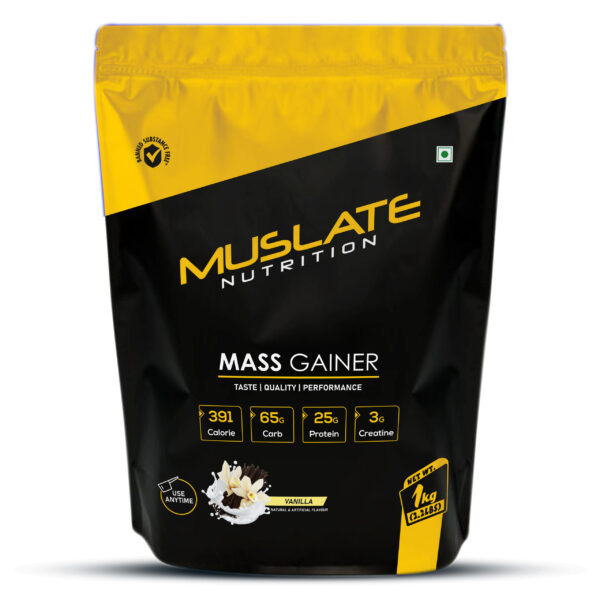 muslate mass gainer vanilla flavor